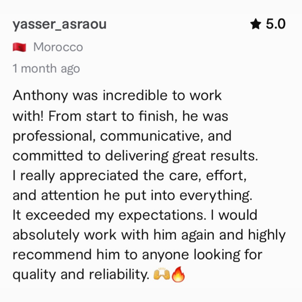 Fiverr review screenshot